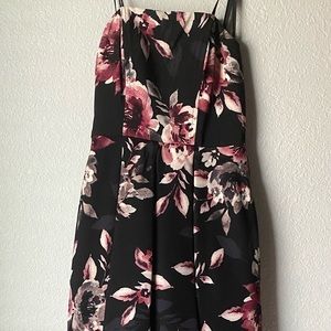 Black prom dress with roses